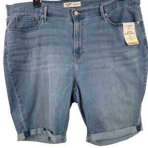 Levis Signature Denim Jean Bermuda Shorts Womens Size 22/W36